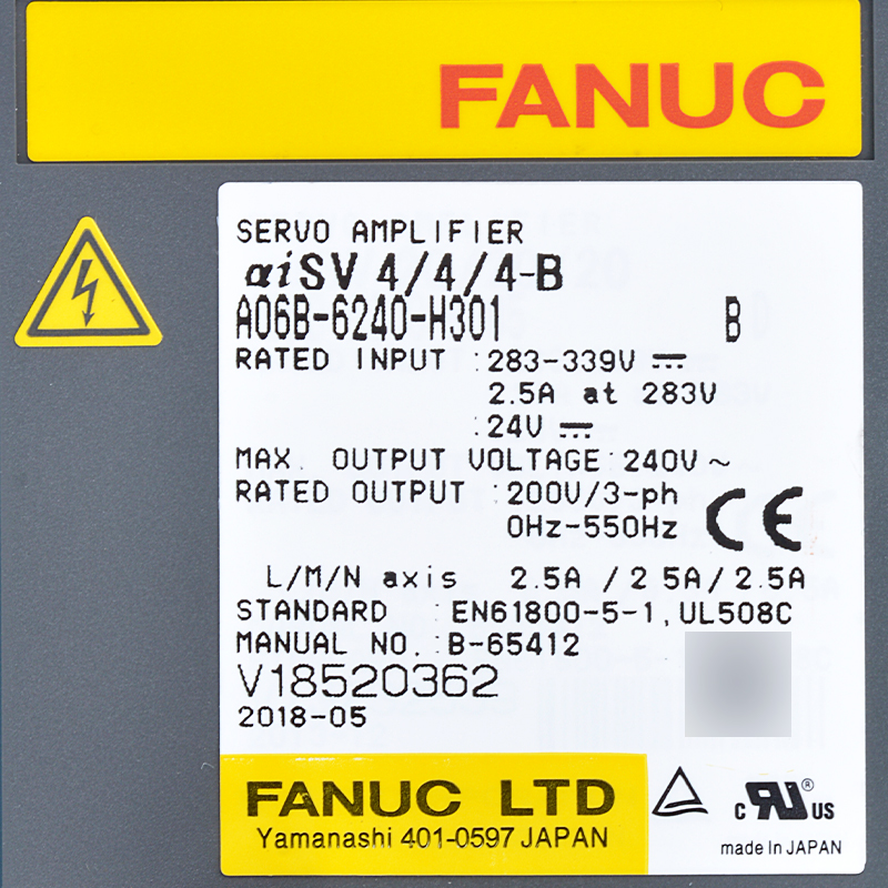 Factory Promotional Cnc Fanuc Control - Fanuc drives A06B-6240-H301 Fanuc servo amplifier aiSV 4/4/4-B – Weite detail pictures
